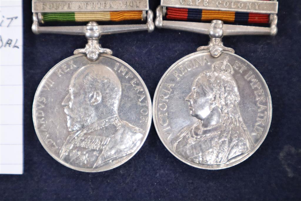 A pair of Queens South Africa and Kings South Africa medals to Driver J.E.Smith R.F.A